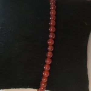 Carnelian Beaded Stretch Bracelet